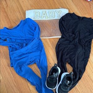 Kyte BABY Blue and Black Kids Footies